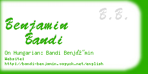 benjamin bandi business card